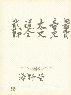 武道大帝最新章节全文免费阅读