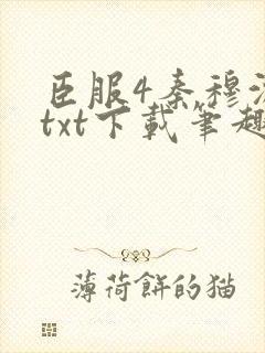 臣服4秦穆沈流txt下载笔趣阁