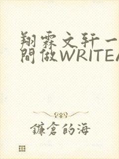 翔霖文轩一个房间做WRITEAS