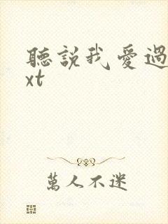 听说我爱过你txt