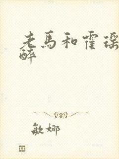 老马和霍瑶瑶喝醉