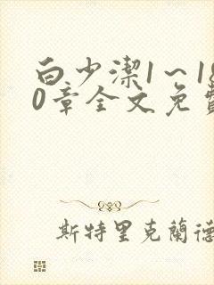 白少洁1～180章全文免费