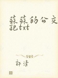 苏苏的公交车日记txt