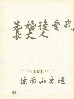 先婚后爱我的市长大人