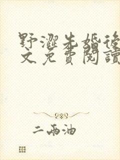 野涩先婚后爱全文免费阅读笔趣阁