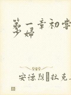 第一章初尝极品少妇