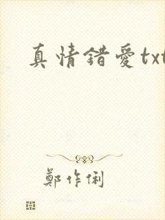 真情错爱txt