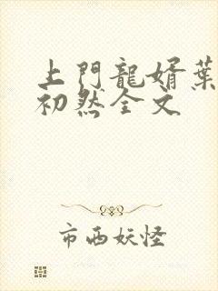 上门龙婿叶辰萧初然全文