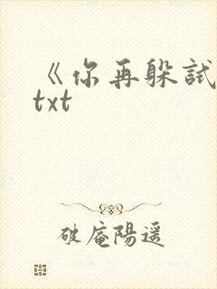 《你再躲试试》txt