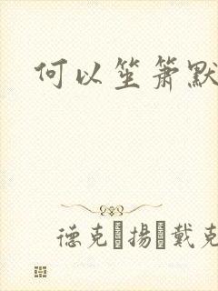 何以笙箫默小说