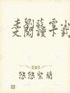 老刘苏雪小说全文阅读下载