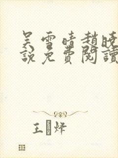 吴雪晴赵晓东小说免费阅读