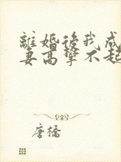 离婚后我成了前妻高攀不起的神