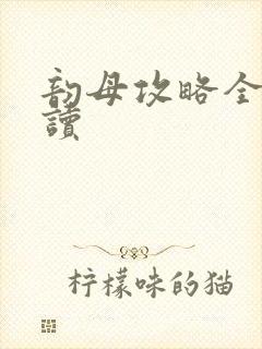 韵母攻略全文阅读