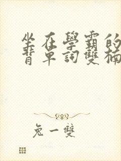 坐在学霸的鸡上背单词双楠