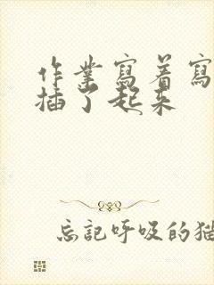 作业写着写着就插了起来