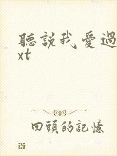 听说我爱过你txt