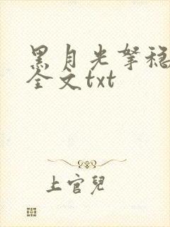 黑月光拿稳小说全文txt
