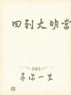 回到大明当才子