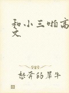 和小三啪高辣h文