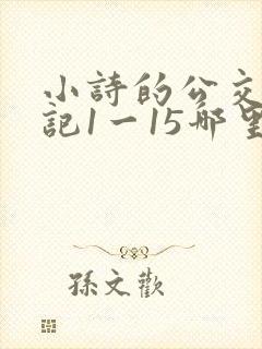 小诗的公交车日记1一15哪里能看