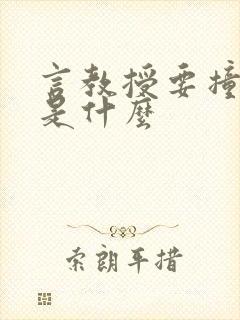 言教授要撞坏了是什么