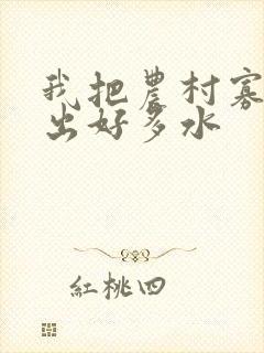 我把农村寡妇日出好多水