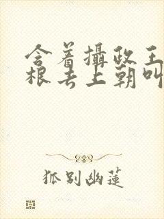 含着摄政王的紫根去上朝叫什么