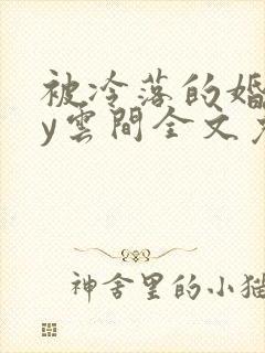 被冷落的婚姻by云间全文免费笔趣阁