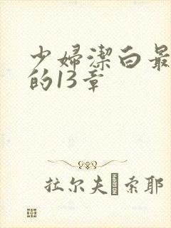 少妇洁白最刺激的13章