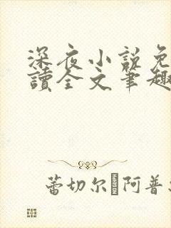 深夜小说免费阅读全文笔趣阁