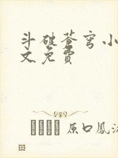 斗破苍穹小说全文免费