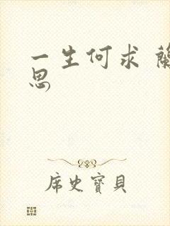 一生何求 兰思思