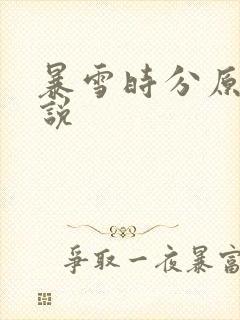 暴雪时分原著小说