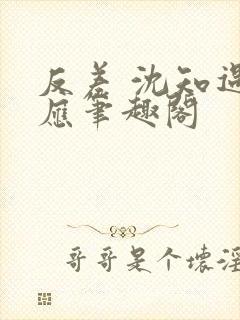 反差 沈知遇晏应笔趣阁