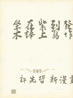 坐在紫到发黑的木棒上写作业