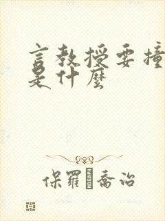 言教授要撞坏了是什么