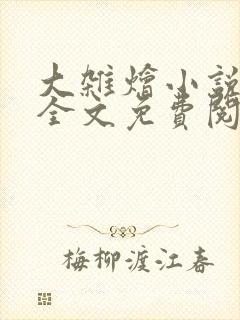 大杂烩小说在线全文免费阅读笔趣阁