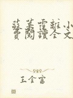 苏莱霍离小说免费阅读全文