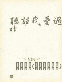 听说我爱过你txt