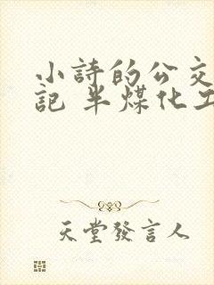 小诗的公交车日记 半煤化工