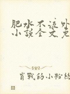 肥水不流外人田小说全文免费阅读全本免