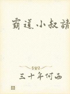 霸道小叔请轻撩