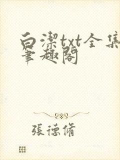 白洁txt全集笔趣阁