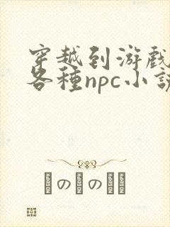 穿越到游戏里和各种npc小说