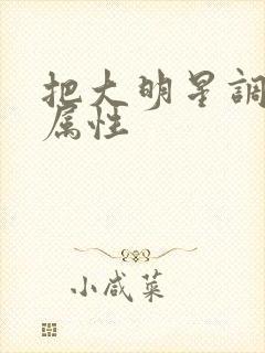 把大明星调成专属性