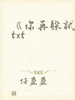 《你再躲试试》txt