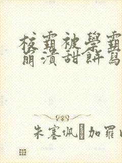 校霸被学霸玩到崩溃甜饼写手