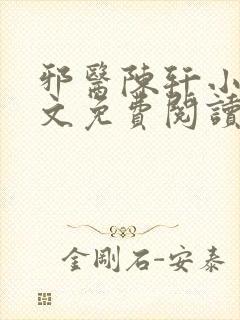 邪医陈轩小说全文免费阅读