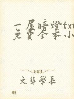 一屋暗灯txt免费全本小说电子书